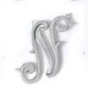 JK Thirty-One  Silvertone Monogram Necklace  Letter “N”